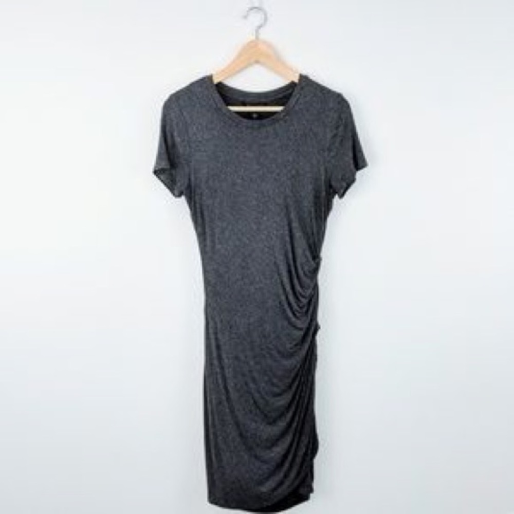 NWT Banana Republic grey ruched t-shirt dress